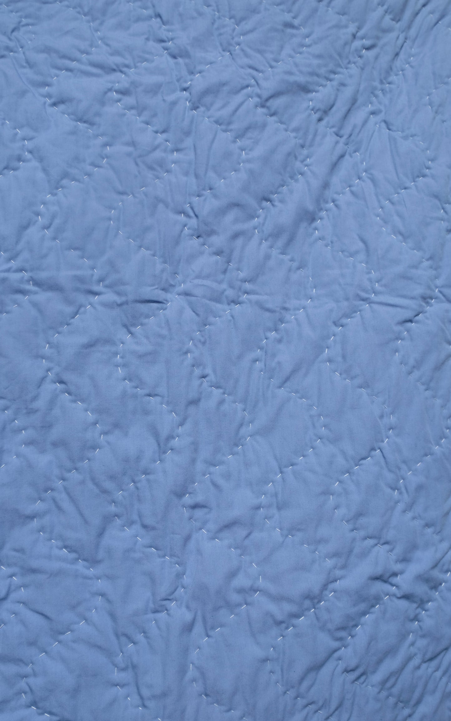 Blue and Cream Linen Kid's Quilt / Play Mat / Lap Quilt 2