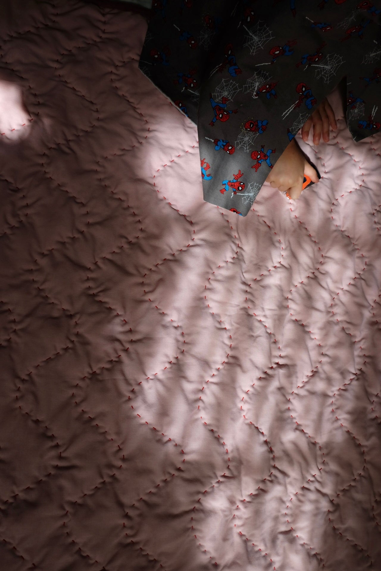 Pink, Red and Purple Kid's Quilt / Play Mat / Lap Quilt